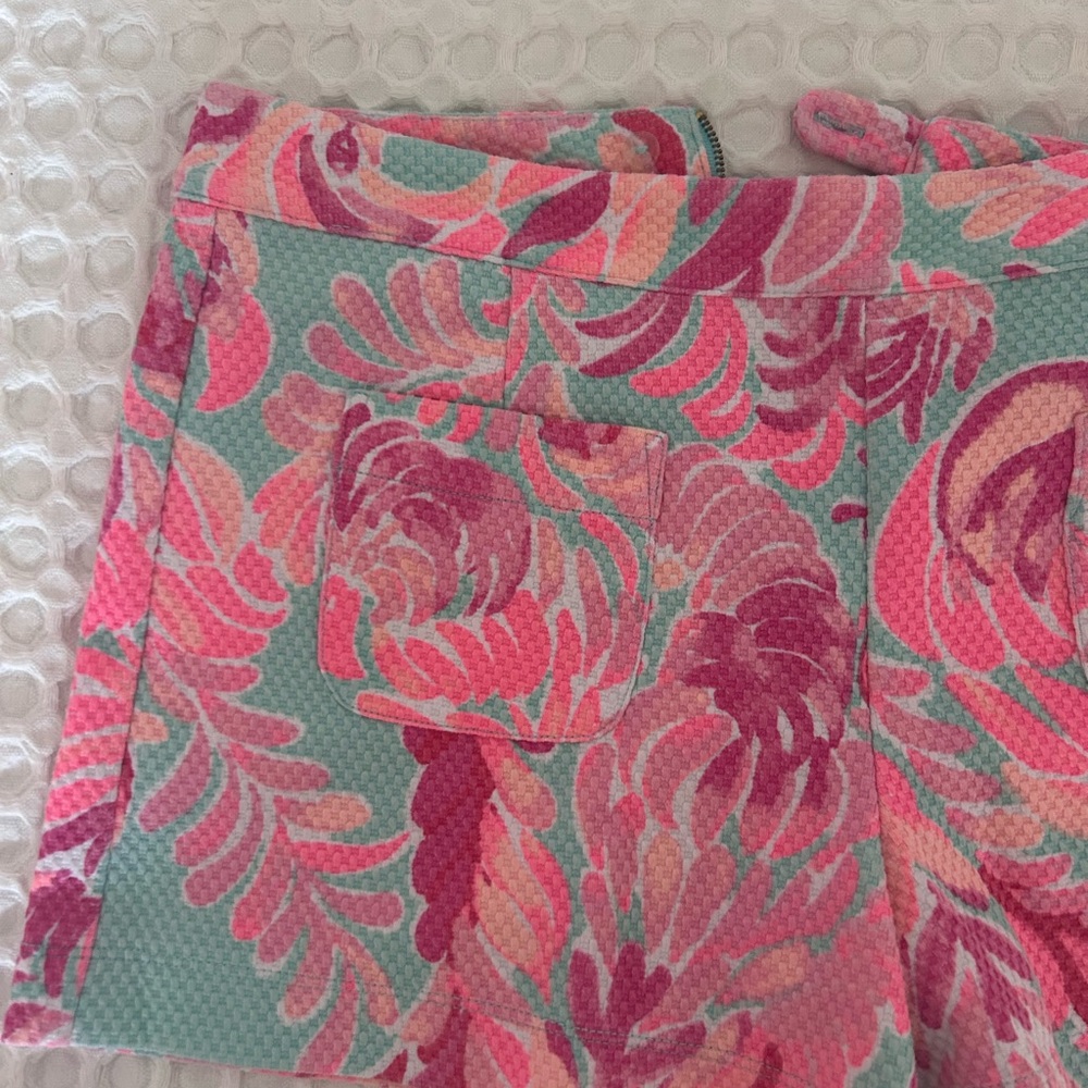 Lilly Pulitzer Pink and Blue High Waist Shorts - Picture 2 of 4